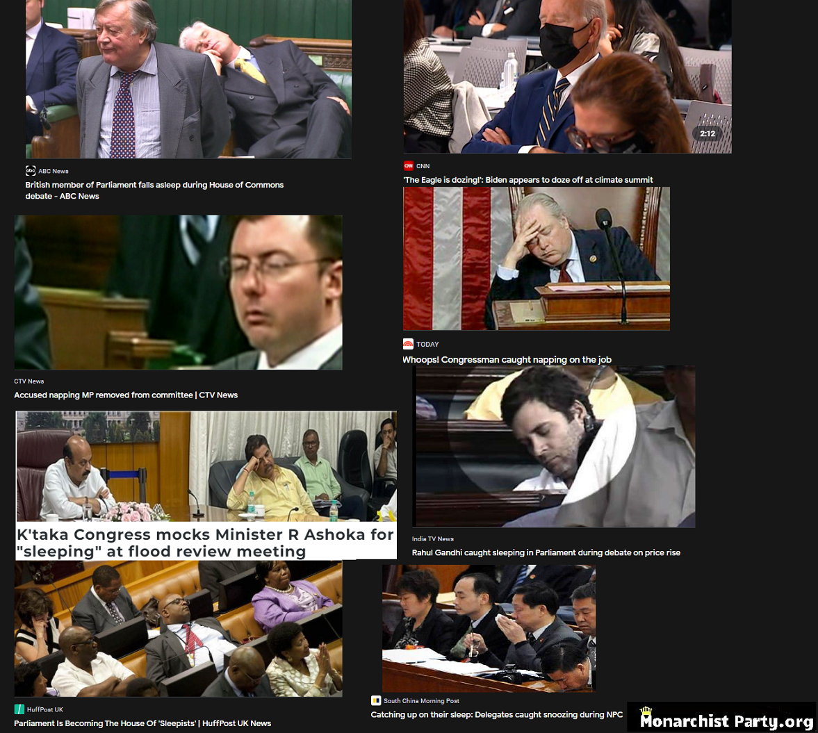 sleeping politicians